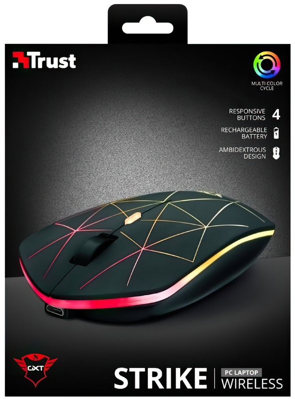 Ігрова миша Trust GXT117 STRIKE WL (Black) 22625_TRUST фото