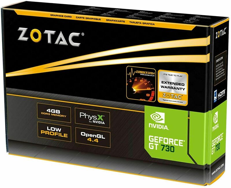 Видеокарта ZOTAC GeForce GT 730 4GB DDR3 ZONE Edition Low Profile (ZT-71115-20L) фото