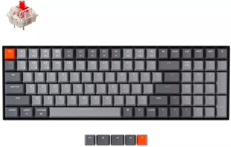Клавіатура Keychron K4 100Key, Gateron G PRO Red White Led фото