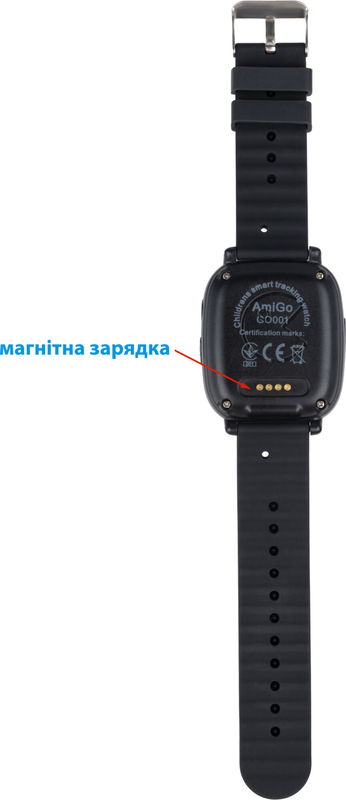 Детские смарт-часы AmiGo GO001 iP67 (Black) 856057 фото
