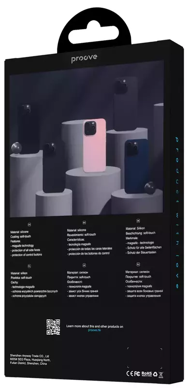 Чохол для iPhone 15 Pro Proove Silicone Case with Magnetic Ring (storm blue) - фото - №4