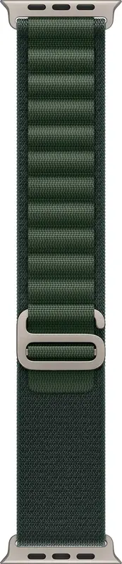 Ремешок для часов Apple Watch 49/46/45/44mm Dark Green Alpine Loop - Small - Natural Titanium Finish - фото - №0