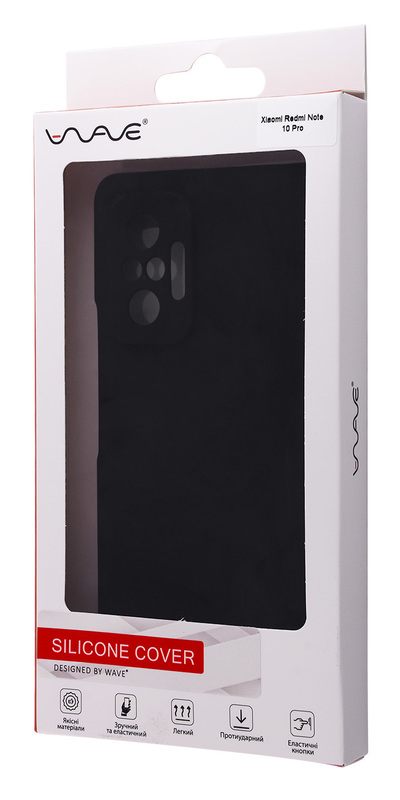 Чохол для Redmi Note 10 Pro WAVE Full Silicone Cover (Black) фото