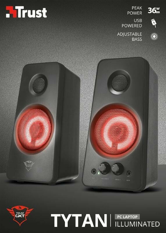Акустична система Trust 2.0 GXT 608 Tytan Illuminated Speaker Set (Black) 21202_TRUST фото