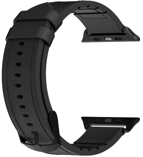 Ремінець For Apple Watch 42/44/45/49mm SwitchEasy Hybrid Leather Watch Band (Black) фото