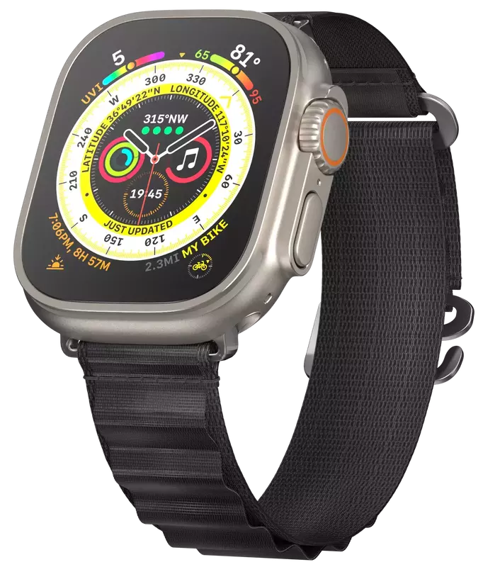 Ремінець для Apple Watch 42/44/45/49mm SwitchEasy Active Sport Watch Loop Black фото