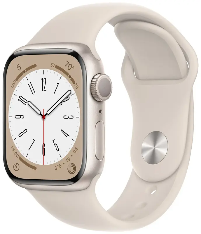 Б/В Apple Watch Series 8 41mm Starlight Aluminum Case with Starlight Sport Band (Це ТОП) - фото - №0