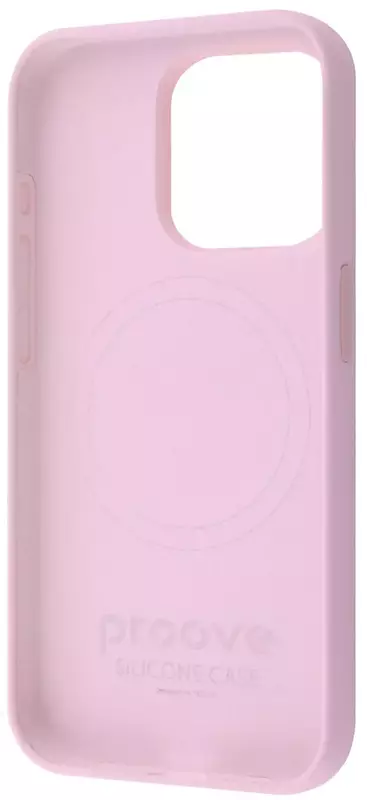 Чeхол для iPhone 15 Pro Proove Silicone Case with Magnetic Ring (light pink) фото