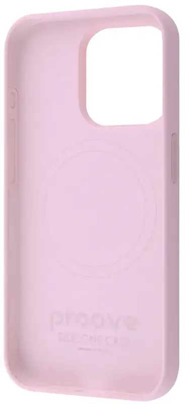 Чохол для iPhone 15 Pro Proove Silicone Case with Magnetic Ring (light pink) - фото - №1