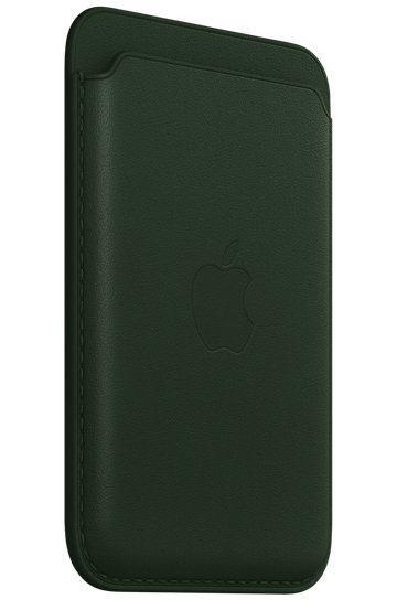 Чохол iPhone Leather Wallet with MagSafe (Sequoia Green) MM0X3ZE/A фото