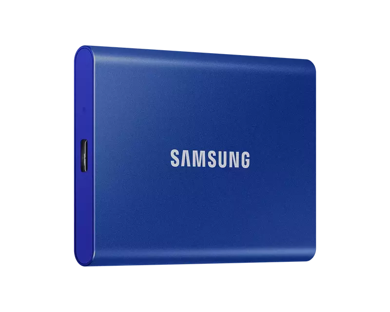 Зовнiшнiй SSD Samsung T7 2Tb USB 3.2 Type-C синій фото