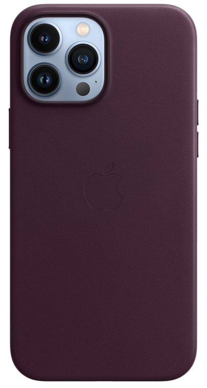Чохол iPhone 13 Pro Max Leather Case with MagSafe (Dark Cherry) MM1M3ZE/A фото