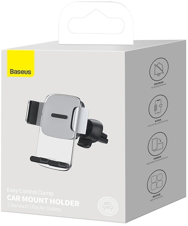 Автотримач Baseus Easy Control Clamp Air Outlet Version (Silver) фото