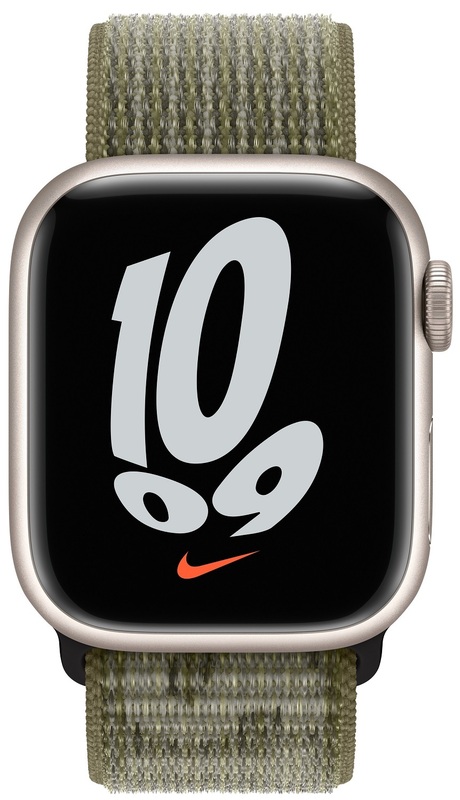 Ремінець для годинника Apple Watch 41 mm (Sequoia/Pure Platinum) Nike Sport Loop MPHX3ZM/A фото