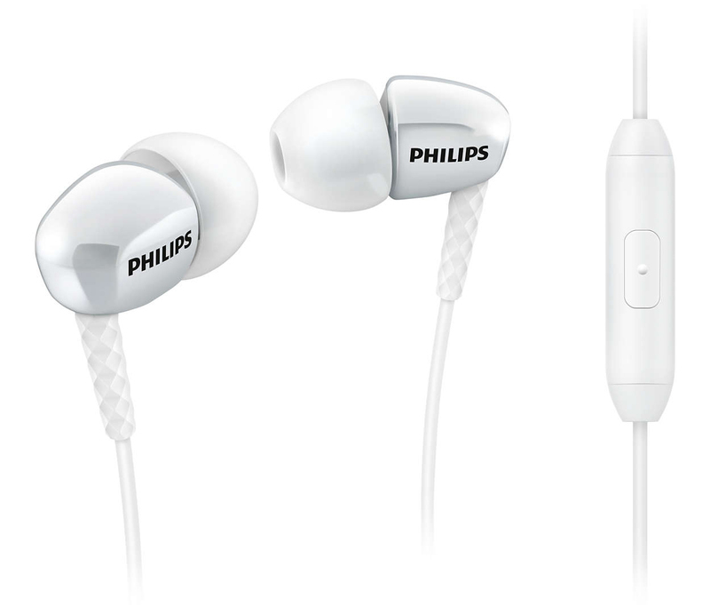 Навушники Philips SHE3905WT / 00 з мікрофоном (білі) фото