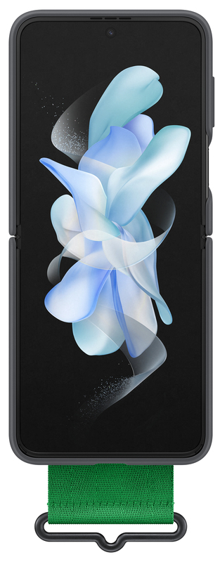Чохол для Samsung Flip 4 Silicone Cover with Strap (Black) EF-GF721TBEGUA фото