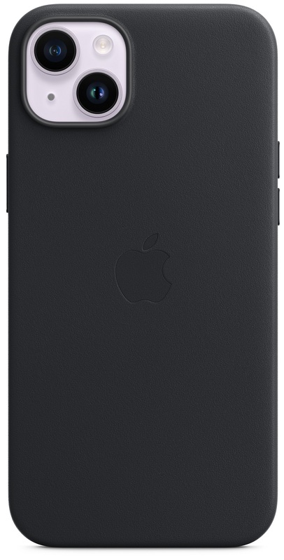 Чохол Apple Leather Case with MagSafe (Midnight) MPP93ZE/A для iPhone 14 Plus фото