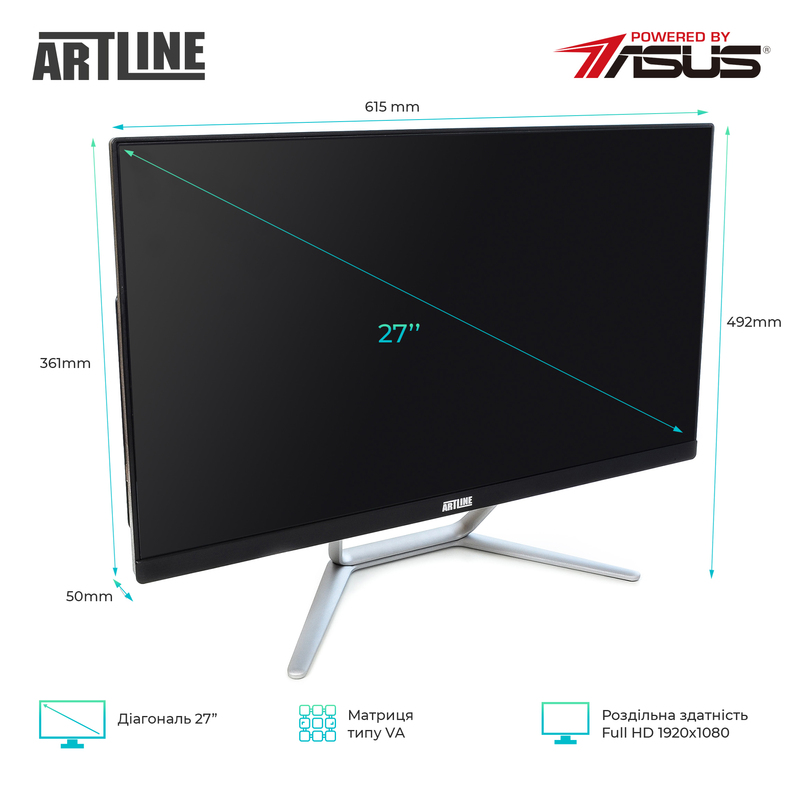 Моноблок ARTLINE Home G73 (G73v21Win) Black - фото - №1