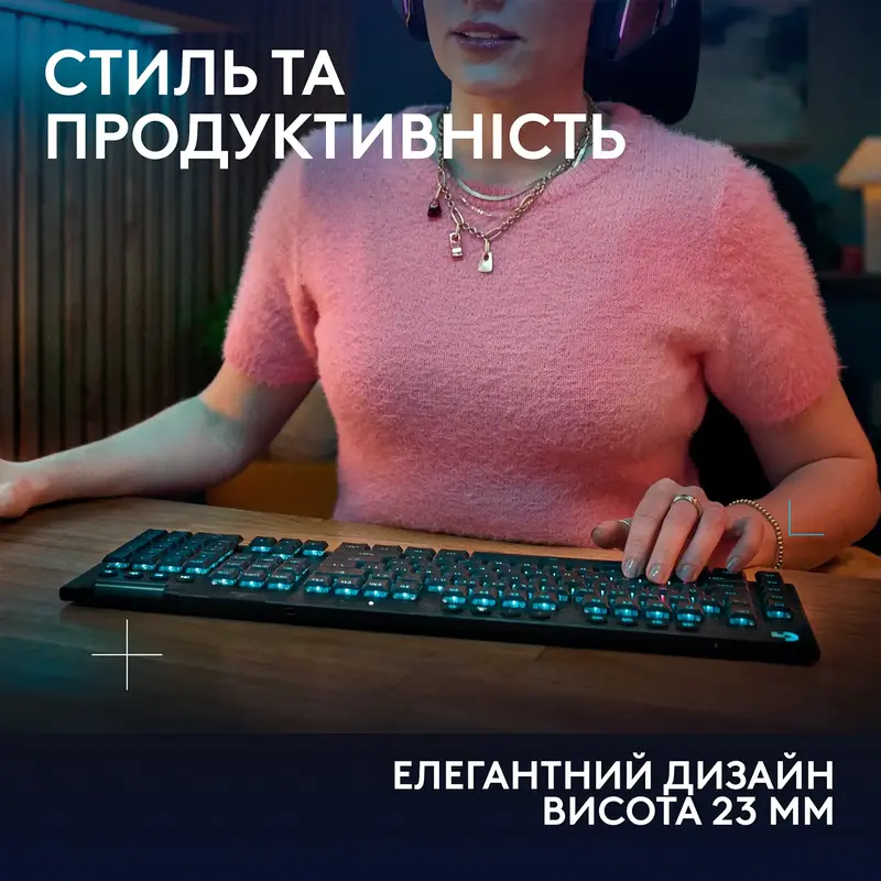 Ігрова клавіатура Logitech G915 Wireless Black LINEAR - фото - №5