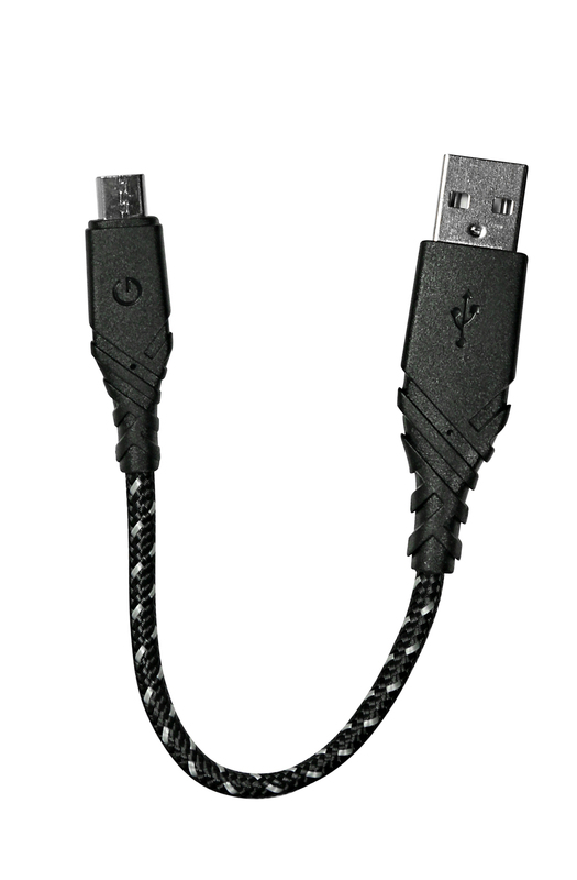 Kабель Energea DuraGlitz 18cm USB to micro-USB (Black) фото