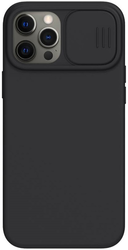 Чохол для Apple iPhone 12/12 Pro CamShield Silky Silicone Case (Black) фото