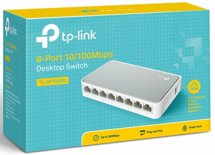 Комутатор TP-Link TL-SF1008D мережевий 8-портовий фото