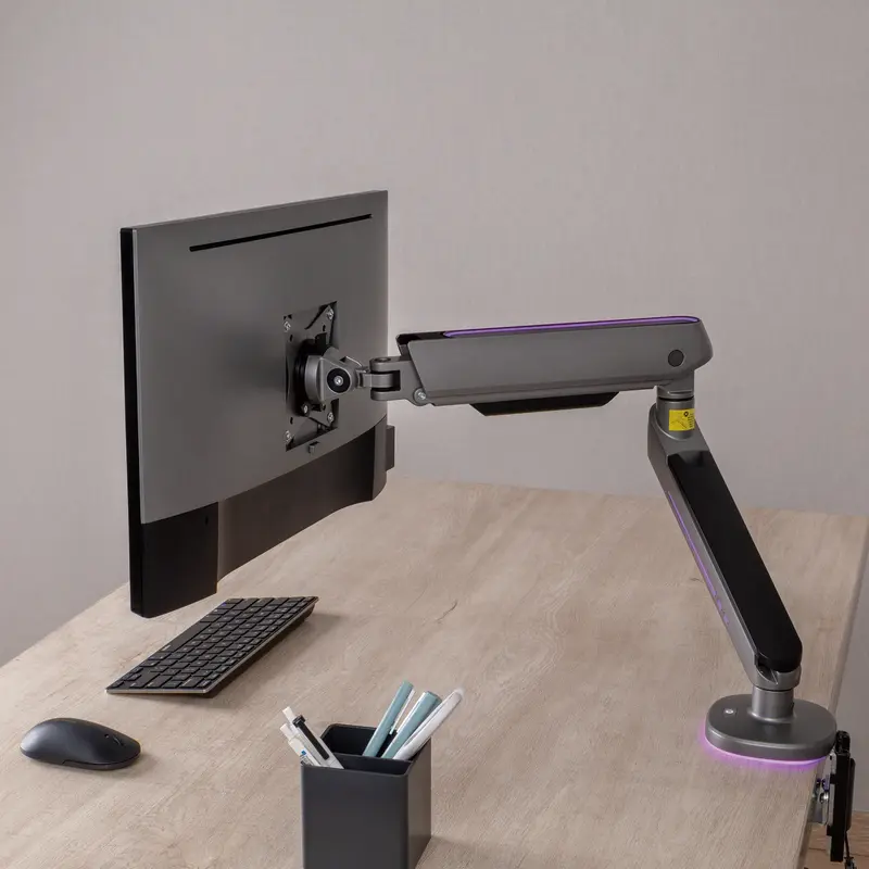 Настільне кріплення для монітора OfficePro MA901G plus 17-32" 2-9 кг RGB Gray - фото - №13