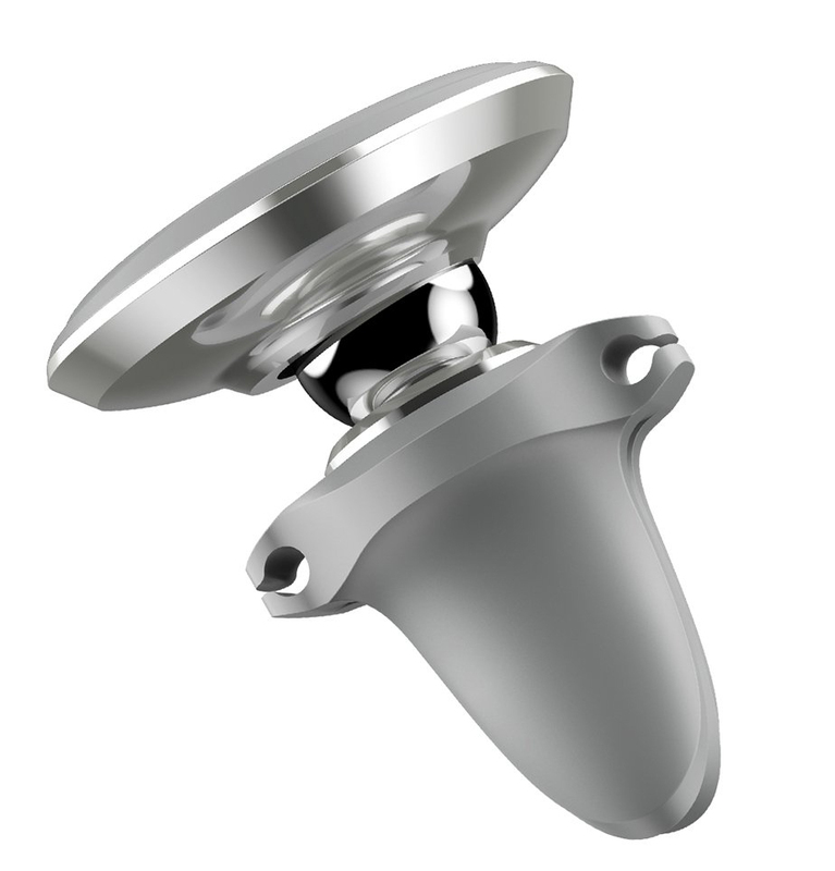 Автодержатель Baseus Magnetic Air Vent Car Mount with Cable Clip (Silver) фото