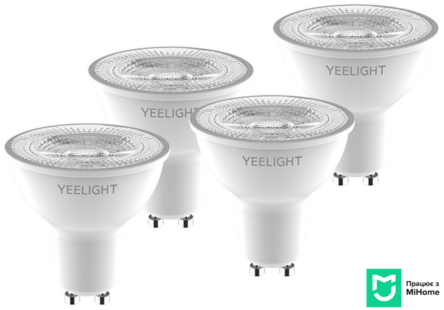 Смарт-лампочки Yeelight GU10 Smart Bulb W1 (Dimmable) White (4-pack) (YLDP004) фото