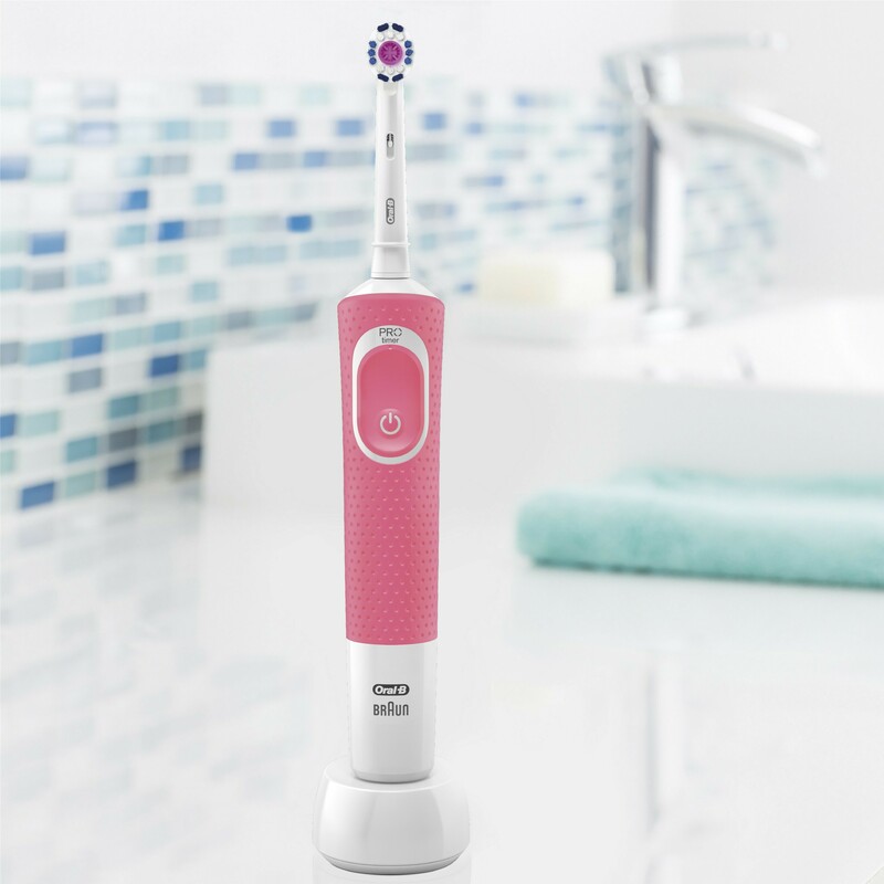Електрична зубна щітка ORAL-B Vitality 3D White D100 Pink (4210201234173) фото