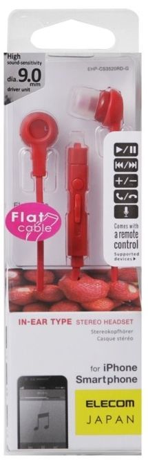 Навушники Elecom (EHP-CS3520RD-G) + гарнітура червоні фото