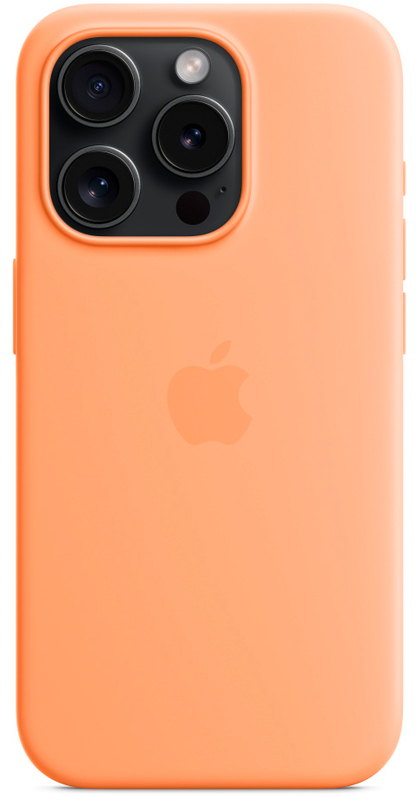 Чехол для iPhone 15 Pro Max Silicone Case with MagSafe Orange Sorbet (MT1W3ZM/A) фото