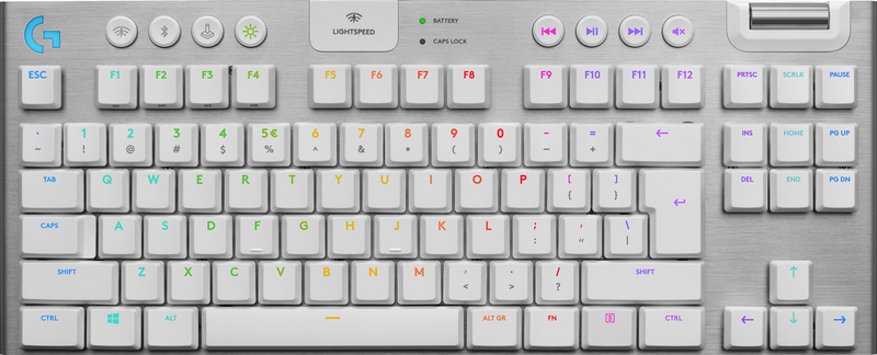 Ігрова клавіатура Logitech G915 TKL Tenkeyless Lightspeed Wireless RGB Mechanical Gaming Keyboard (White) 920-009664 фото