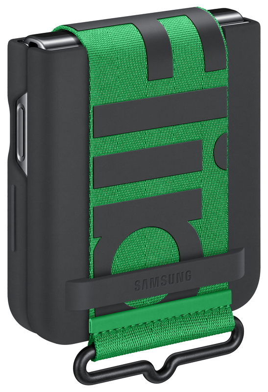 Чохол для Samsung Flip 4 Silicone Cover with Strap (Black) EF-GF721TBEGUA - фото - №5