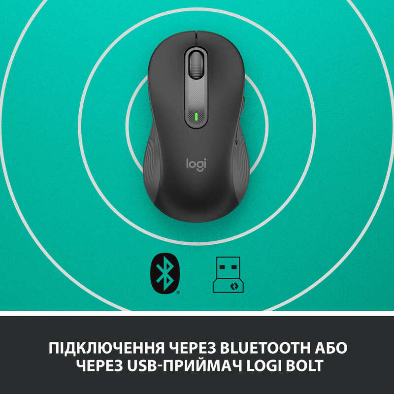 Миша Logitech Wireless M650L Left (Graphite) 910-006239 - фото - №4