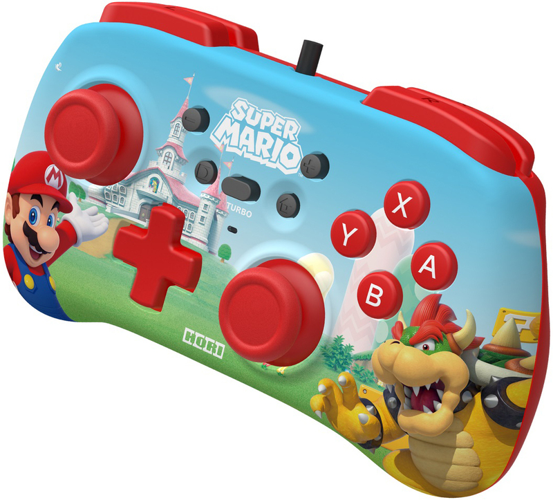 Геймпад проводной Horipad Mini Super Mario для Nintendo Switch (Blue/Red) 873124009019 фото