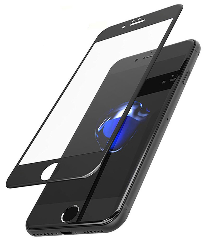 Фірмове гнучке скло Gio Full Cover для iPhone 7 (чорний) фото
