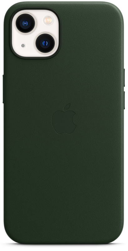 Чохол iPhone 13 Leather Case with MagSafe (Sequoia Green) MM173ZE/A фото