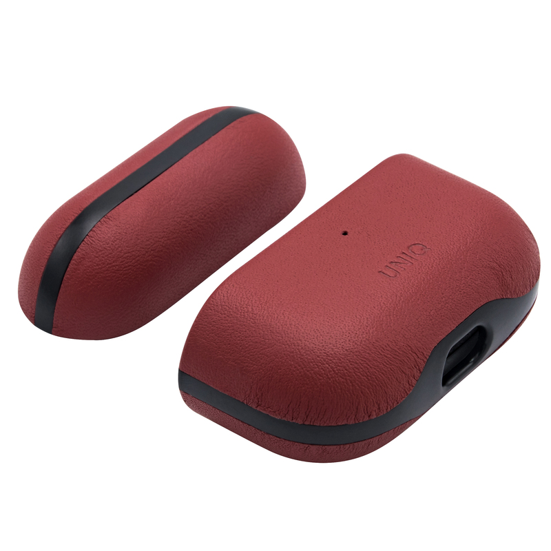 Чохол Uniq Terra Genuine Leather Snap Case - Mahogany (Red) для AirPods Pro фото
