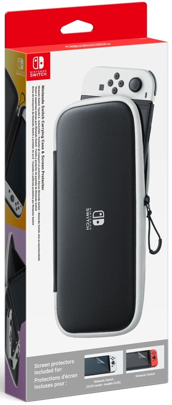 Чехол и защитная плёнка для Nintendo Switch OLED (Black) фото