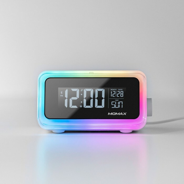 Настольные часы с беспроводной ЗУ Momax Q.Clock 2 Digital Clock with Wireless Charger (White) QC2EUW фото