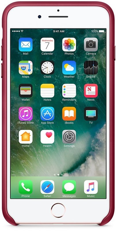 Чохол-накладка Apple Leather Case Berry для iPhone 7 Plus / 8 Plus фото