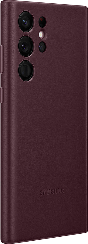 Чохол для Samsung s22 Ultra Leather Cover (Burgundy) фото