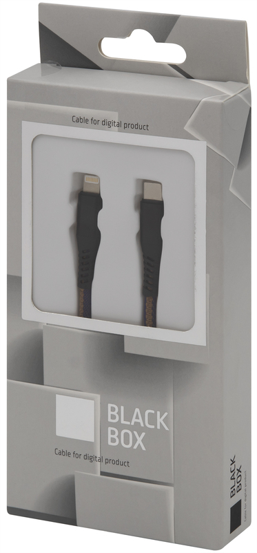 Кабель Lightning - USB-C BlackBox 1.2m джинс (Black) UDC3027-CL фото