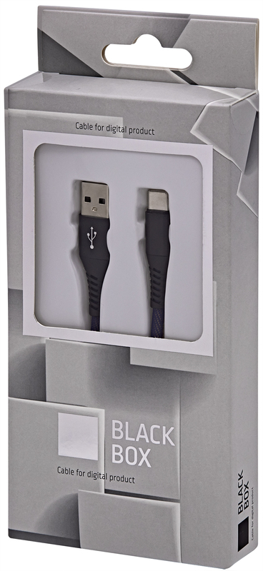 Кабель USB - USB-C BlackBox 1.2m джинс (Black) UDC3027-AC фото