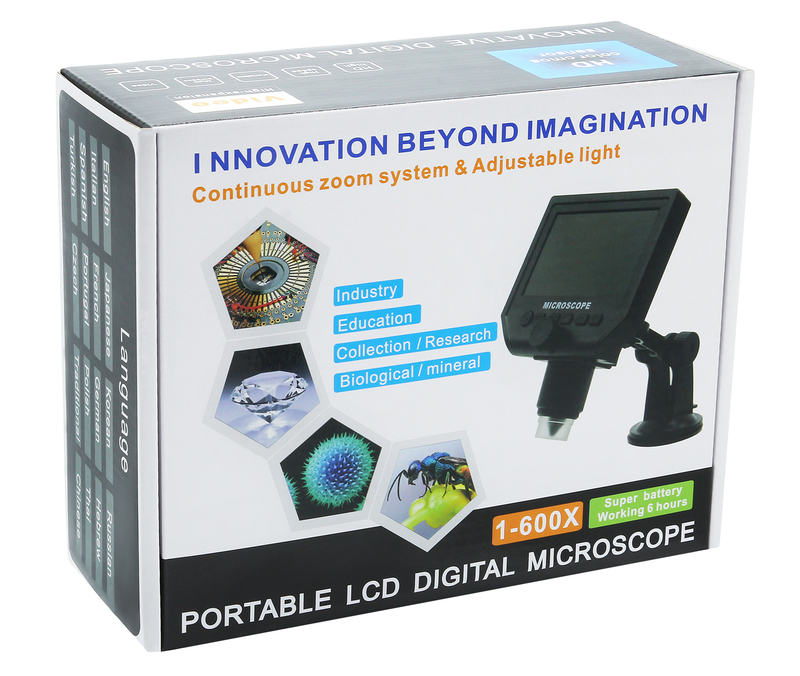 Мікроскоп BEST електронний 600х з LCD екраном (Black) - фото - №13