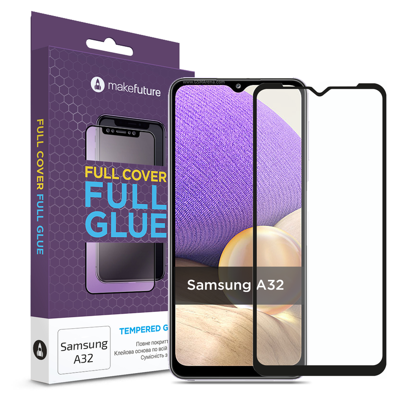 Захисне скло MakeFuture Full Cover Full Glue для Samsung A32 MGF-SA32 фото