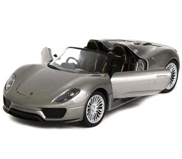 Іграшка машинка р / у 1:24 Meizhi Porsche 918 MZ-25045Ag (металевий сірий) - фото - №1