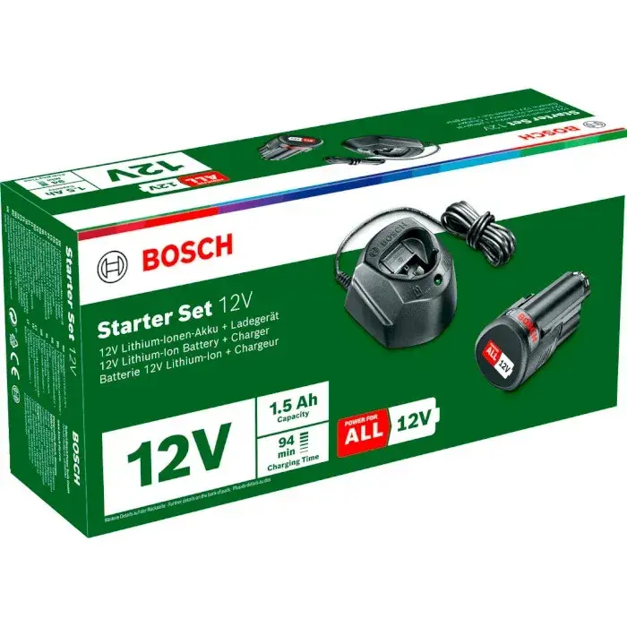 Набір акумулятора та зарядного пристрою Bosch PBA 12V, 2х1.5Аг, ЗП GAL 1210 CВ - фото - №1