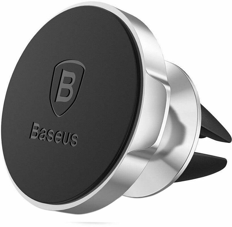Автодержатель Baseus Small Ears Series Magnetic Suction Bracket Air Outlet Type (Silver) фото